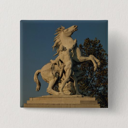 Replica van een van de twee oorspronkelijke "Marly Vierkante Button 5,1 Cm (Voorkant)