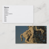 Replica van een van de twee oorspronkelijke "Marly Visitekaartje (Voorkant / Achterkant)