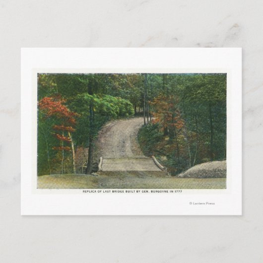 Replica van Gen Burgoyne's Last Bridge Briefkaart (Voorkant)