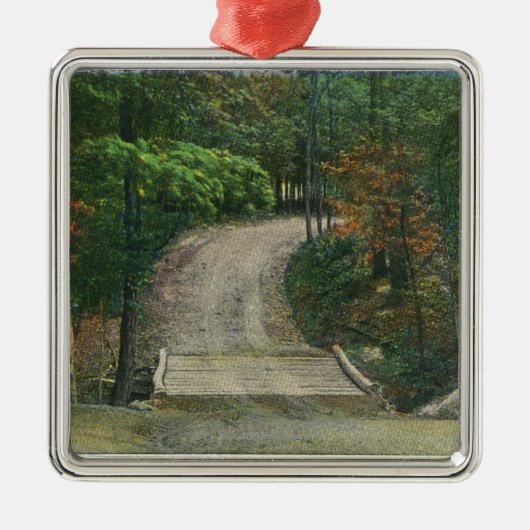 Replica van Gen Burgoyne's Last Bridge Metalen Ornament (Voorkant)