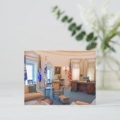 Replica van het Oval Office van Lyndon Baines John Briefkaart (Staand voorkant)
