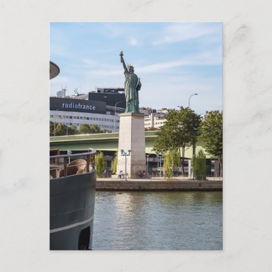 Replica van het Standbeeld van de Vrijheid - Parij Briefkaart (Voorkant)