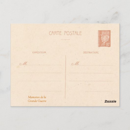 Replica Verdun, slagvelden Briefkaart (Achterkant)