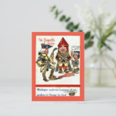 Replica Vintage 4 juli briefkaart George III (Staand voorkant)