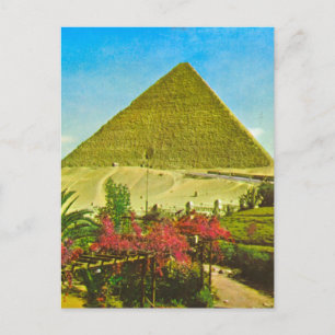 Replica Vintage-afbeelding, Egypte, Grote piramide Briefkaart