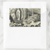 Replica Vintage afbeelding Lourdes, 1895 Bedevaart Rechthoekige Sticker (Tas)