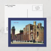 Replica Vintage Image, Cardiff Castle Briefkaart (Voorkant / Achterkant)