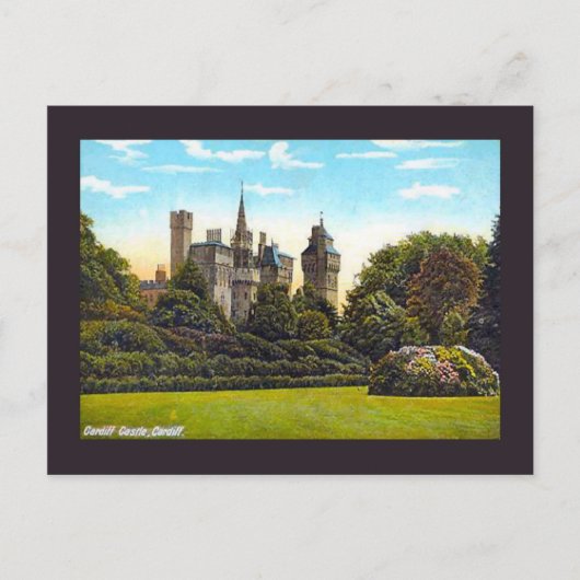 Replica Vintage Image, cardiff, castle Briefkaart (Voorkant)