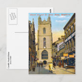 Replica Vintage Image, Cardiff, St. John's Church Briefkaart (Voorkant / Achterkant)