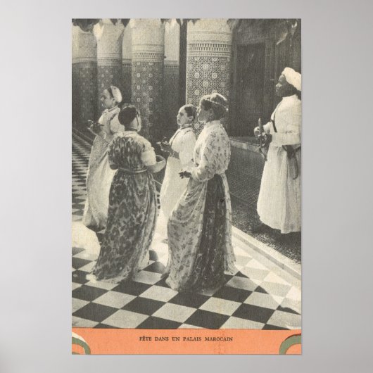 Replica vintage image, Marrakesh, Maroc Poster (Voorkant)
