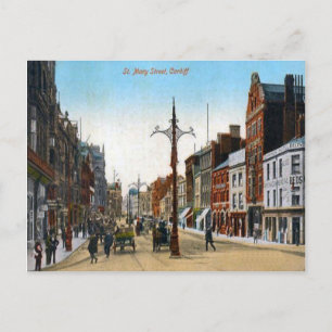 Replica Vintage Image, St Mary Street Briefkaart