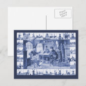Replica Vintage postcard, Blue Delft designs Briefkaart (Voorkant / Achterkant)