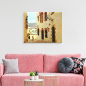 Replica Vintage Spanje, Sitges Oude Stad Canvas Afdruk (Insitu (Woonkamer))