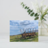 Replica wagon in de stad Rocks, Idaho Briefkaart (Staand voorkant)