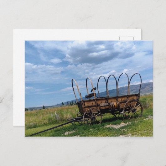 Replica wagon in de stad Rocks, Idaho Briefkaart (Voorkant / Achterkant)