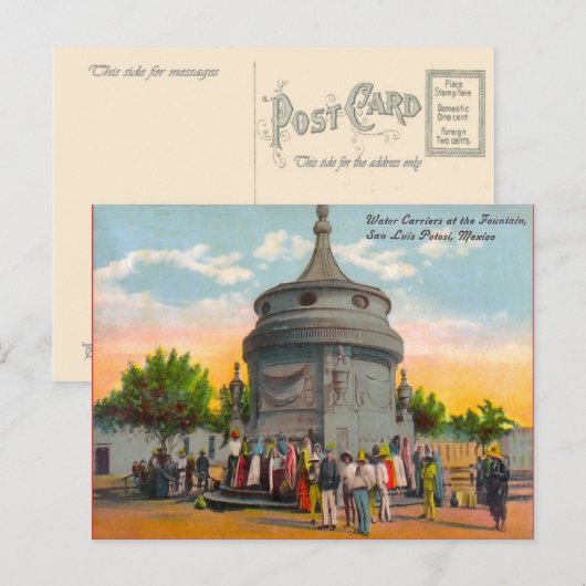 Replica  waterdragers, San Luis Potosi Briefkaart (Voorkant / Achterkant)