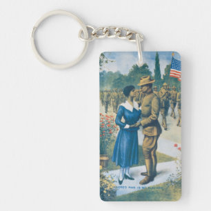 Replica - WWI 'gekleurd Man is geen slacker' Sleutelhanger