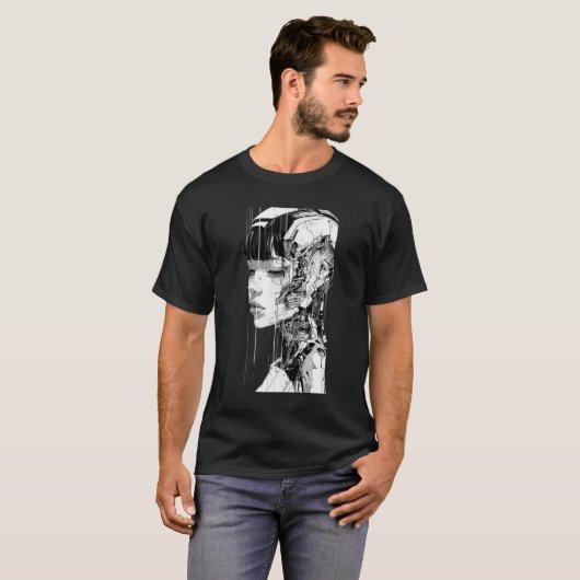 Replicant Cyberpunk Blade Runner T-shirt (Voorkant volledig)