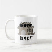 Replicat Funny Replicated Cat Pun Koffiemok (Links)