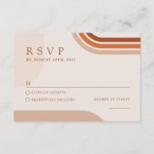 Reply card bruiloft Arch Boho Abstract Informatiekaartje (Voorkant)