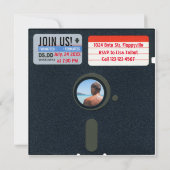 Repo 5.25 Diskettestation Disketting Party (Uitnod Kaart (Achterkant)