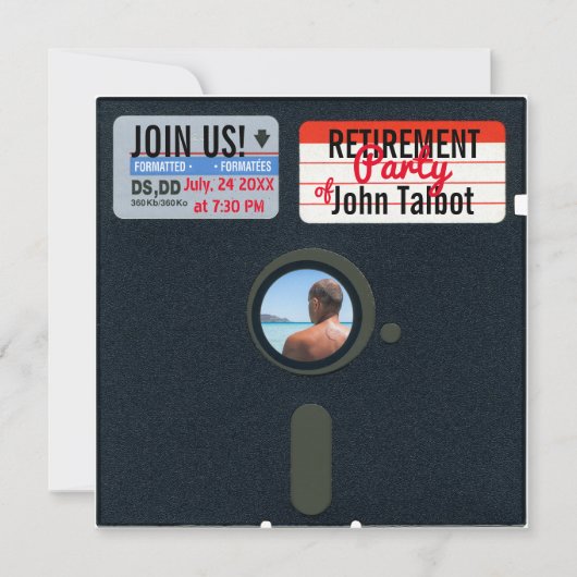 Repo 5.25 Diskettestation Disketting Party (Uitnod Kaart (Voorkant)