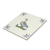 Repo  Antiek handbeschilderd gans Tegeltje (Zijkant)