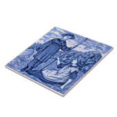 Repo Antiek Wedgwood Blue Agenda Series June Tegeltje (Zijkant)