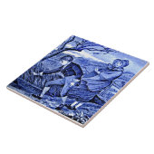 Repo Antiek Wedgwood Blue Agenda Series March Tegeltje (Zijkant)