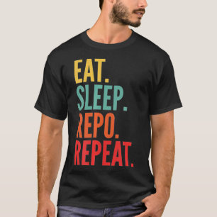 Repo Crypto Eat Sleep Repo Herhalen  T-shirt