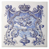 Repo Delft Tile Blue Royalty Bust Tegeltje (Voorkant)
