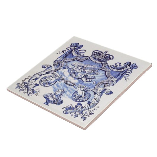 Repo Delft Tile Blue Royalty Bust Tegeltje (Zijkant)