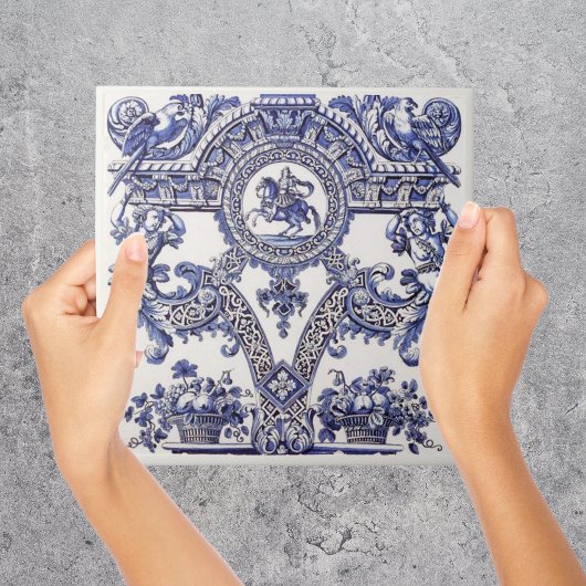 Repo Delft Tile Blue Royalty Bust Tegeltje