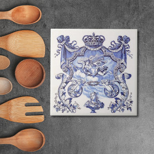 Repo Delft Tile Blue Royalty Bust Tegeltje