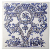 Repo Delft Tile Blue Royalty Bust Tegeltje (Voorkant)