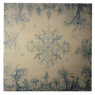 Repo Delft Tile Chinoiserie Picturesque scene Tegeltje