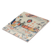 Repo Delft Tile Chinoiserie Picturesque scene Tegeltje (Zijkant)