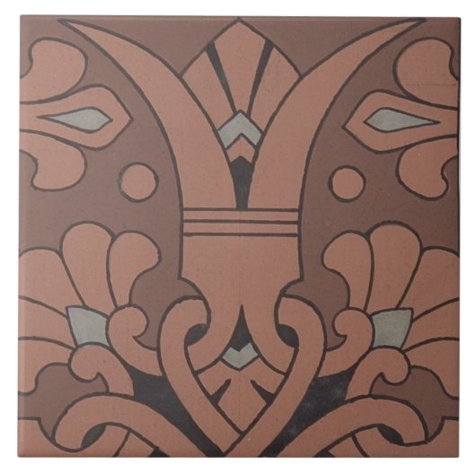 Repo  geometrische antenne Griekse flessenberg Tegeltje (Voorkant)