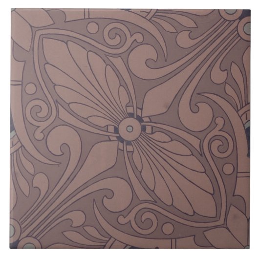 Repo geometrische antenne Griekse Terracotta T Tegeltje (Voorkant)