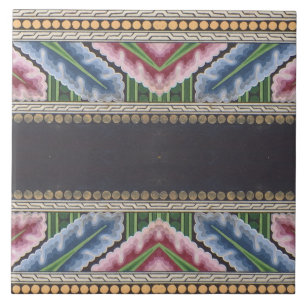 Repo  Geometrische kleurrijke Grecian Floral Tegeltje