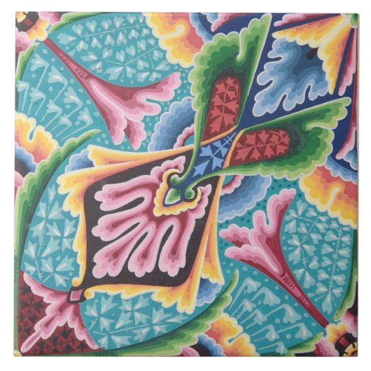 Repo  kleurrijke regenboogbedekking tegeltje (Voorkant)