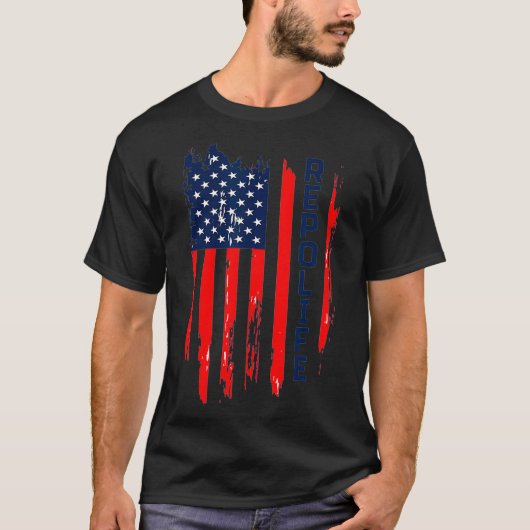 Repo Life T with American Flag Gift  T-shirt (Voorkant)