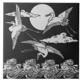 Repo  Minton Black en White English Tile Tegeltje