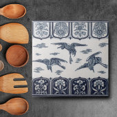 Repo  Minton Blue en White English Tile Tegeltje