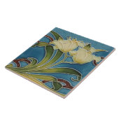 Repo Minton China Glazed Art Nouveau Lily Border Tegeltje (Zijkant)