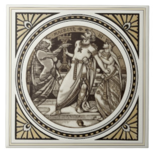 Repo Minton Shakespeare Macbeth Literary Tile Tegeltje