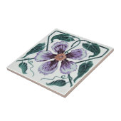 Repo Paarse Clematis German Art Noveau Tegeltje (Zijkant)