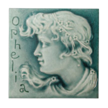 Repo Shakespeare Ophelia Portrait Faux Relief