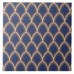 Repo Spaanse Geometrische schaal Azulejos Blue Tegeltje