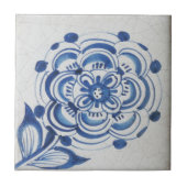 Repo Victoriaans blauw en witte ventilator Tegel Tegeltje (Voorkant)